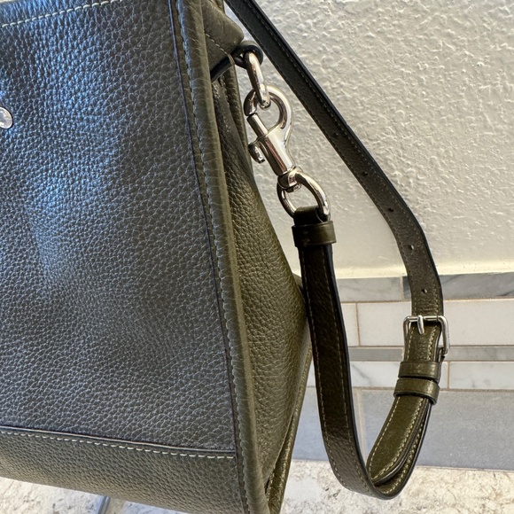 Women's Coach Leather Dempsey carryall tote cargo green D2039-1959 - Picture 6 of 12